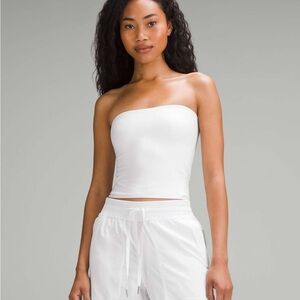 Lululemon White wonder most tube top sz 6